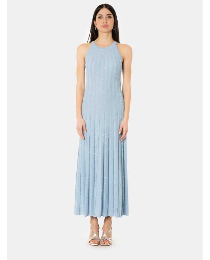 D.EXTERIOR Abito lungo cristalli