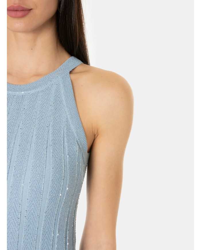 D.EXTERIOR Abito lungo cristalli