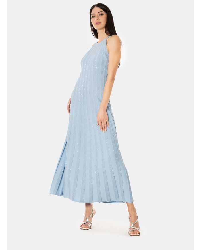 D.EXTERIOR Abito lungo cristalli