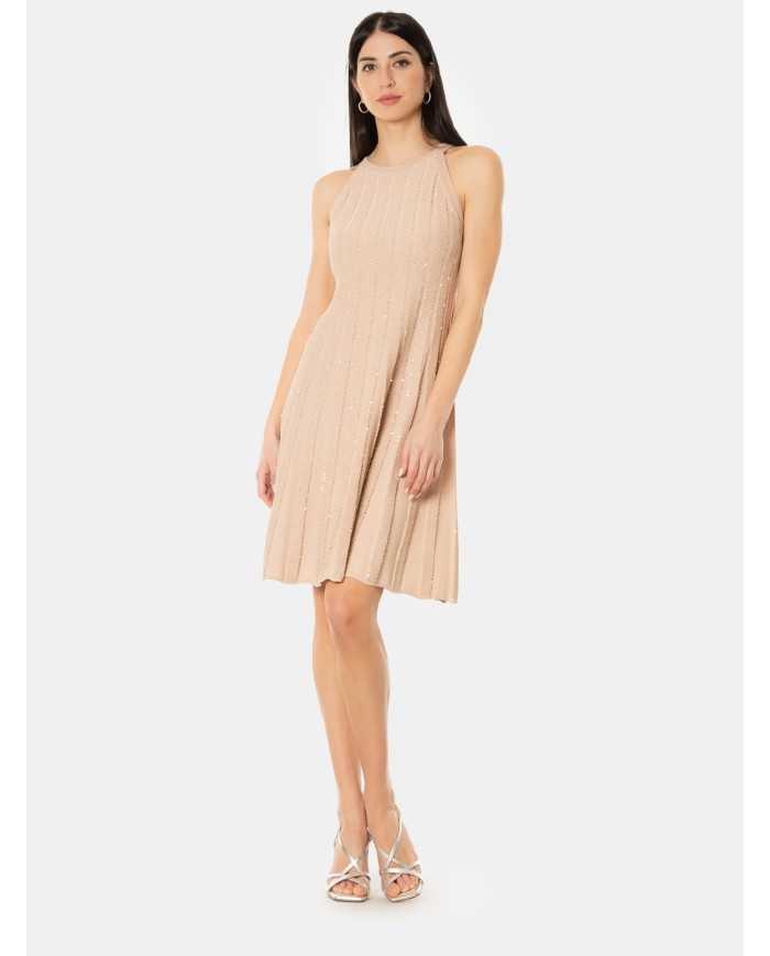 D.EXTERIOR Abito corto cristalli