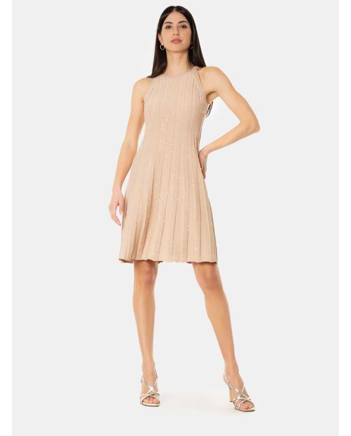 D.EXTERIOR Abito corto cristalli