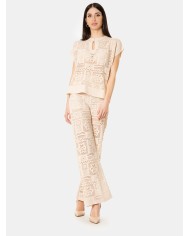 D.EXTERIOR Maglia polo in pizzo