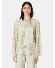 D.EXTERIOR Blusa in pizzo con fusciacca