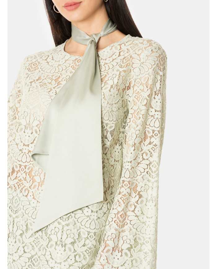 D.EXTERIOR Blusa in pizzo con fusciacca