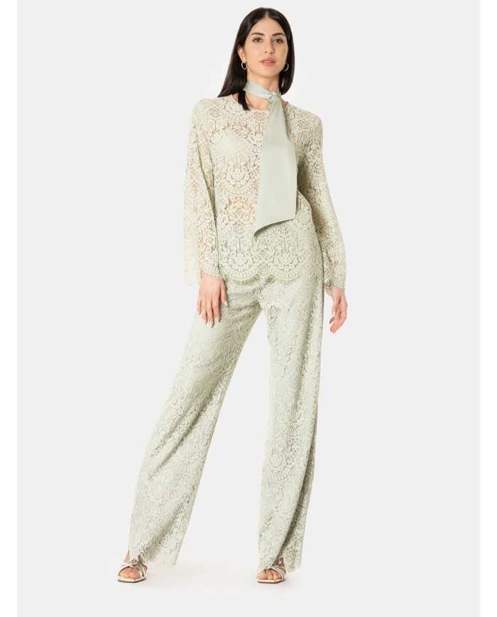 D.EXTERIOR Blusa in pizzo con fusciacca