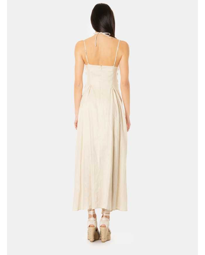 ISABELLE BLANCHE paris Abito in lino con bustier