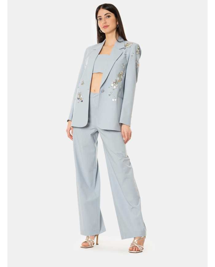 ISABELLE BLANCHE paris Blazer monopetto con ricami