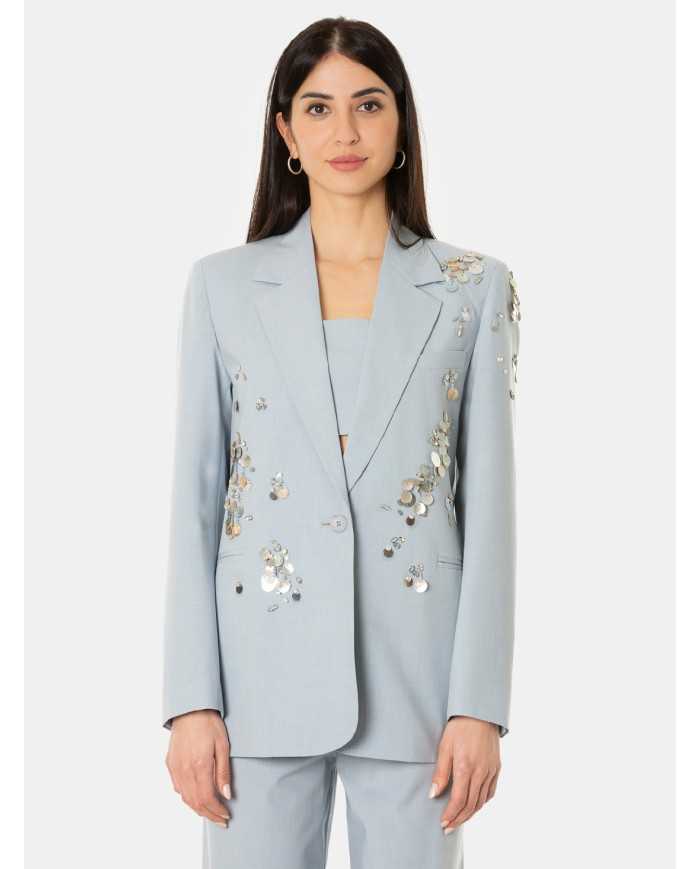 ISABELLE BLANCHE paris Blazer monopetto con ricami