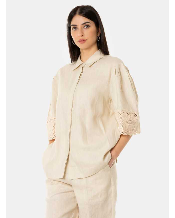 ISABELLE BLANCHE paris Camicia in lino