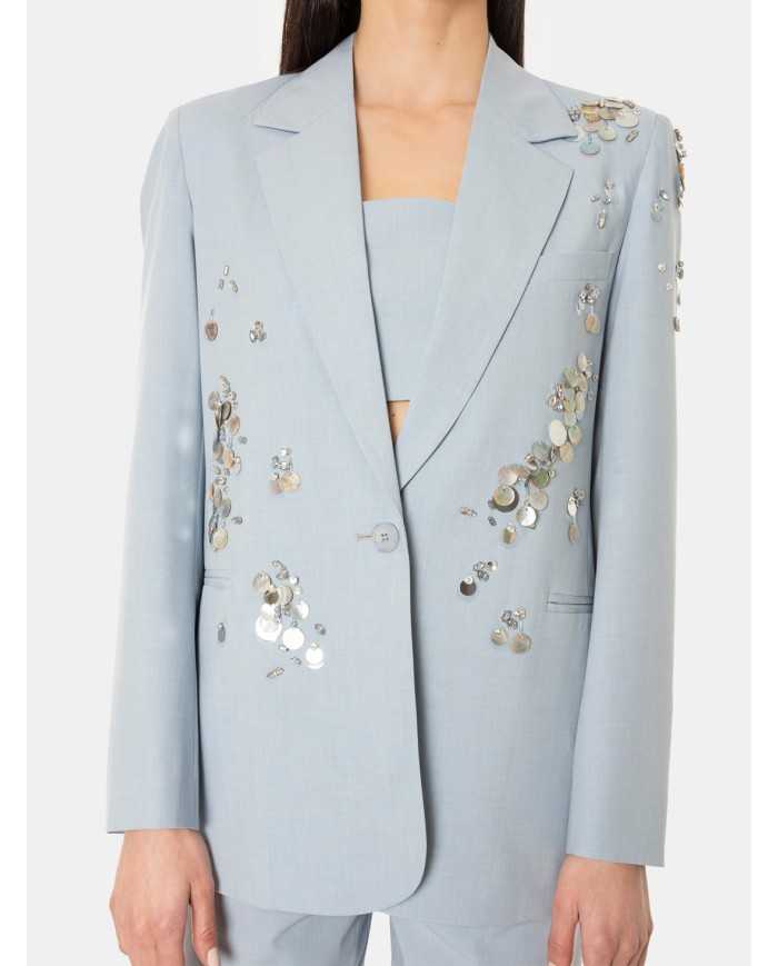 ISABELLE BLANCHE paris Blazer monopetto con ricami