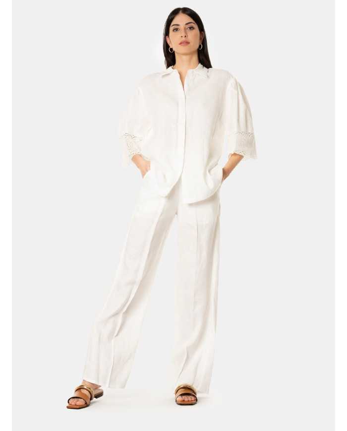 ISABELLE BLANCHE paris Pantalone ampio in lino