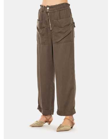 ISABELLE BLANCHE paris Pantalone in denim con tasconi