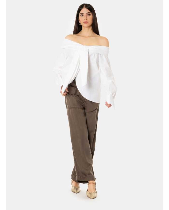 ISABELLE BLANCHE paris Pantalone in denim con tasconi