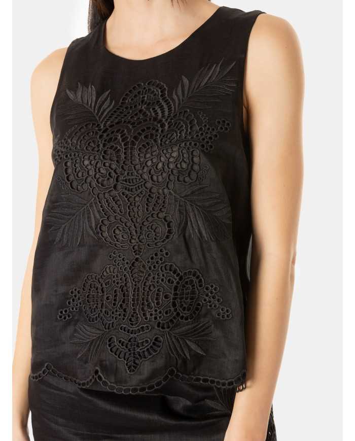 MAXMARA STUDIO Top con ricamo