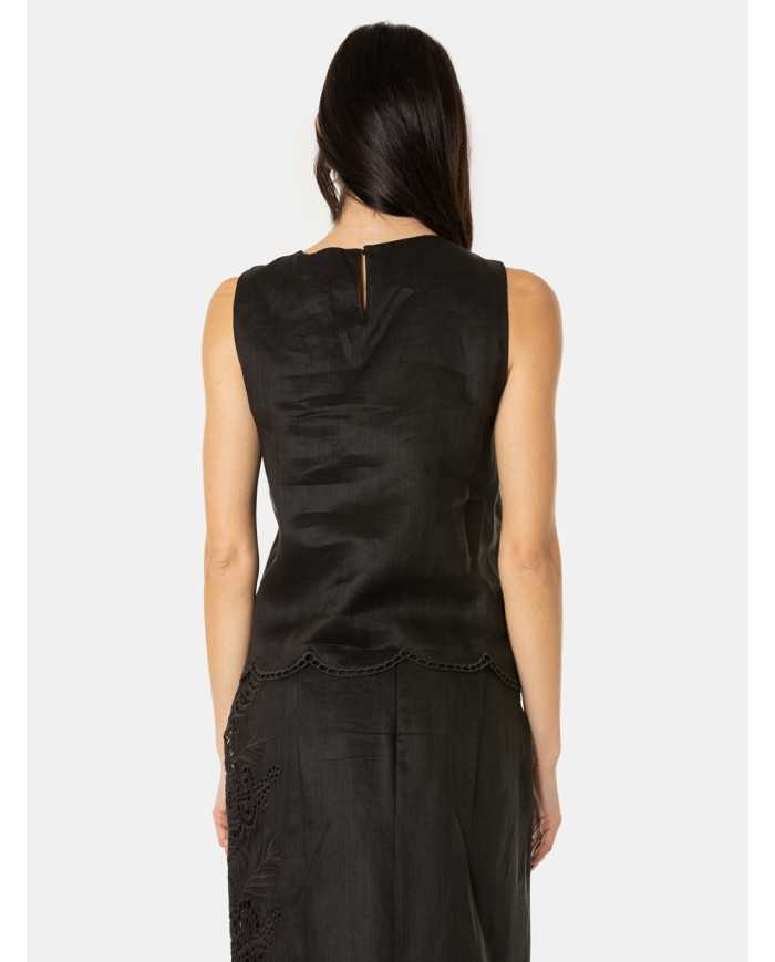 MAXMARA STUDIO Top con ricamo