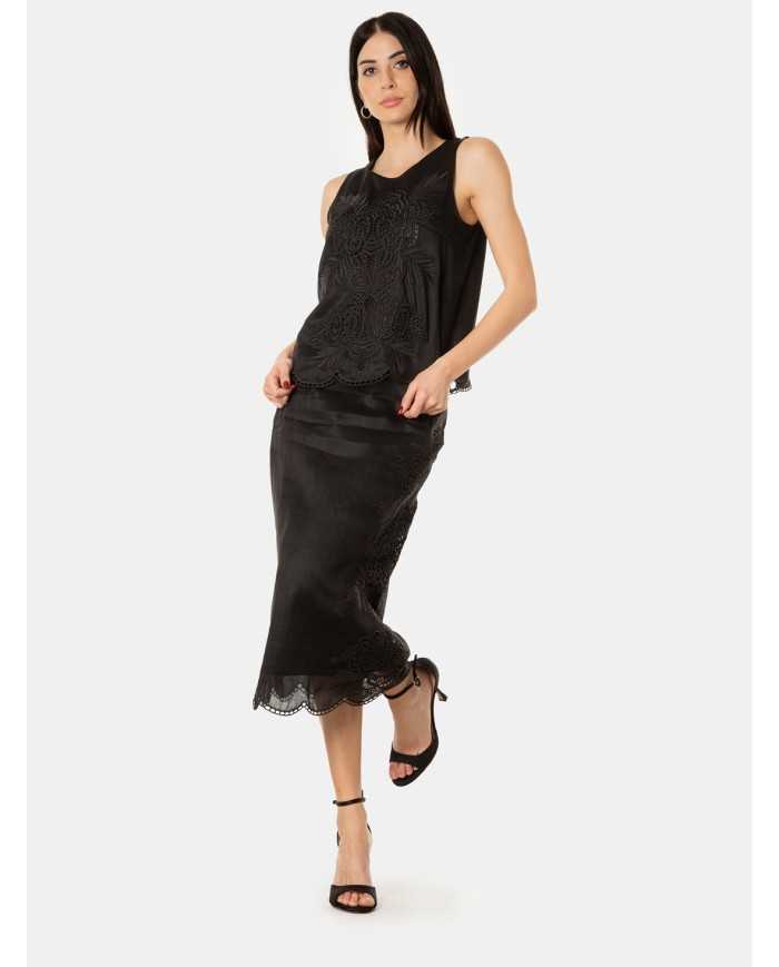 MAXMARA STUDIO Top con ricamo