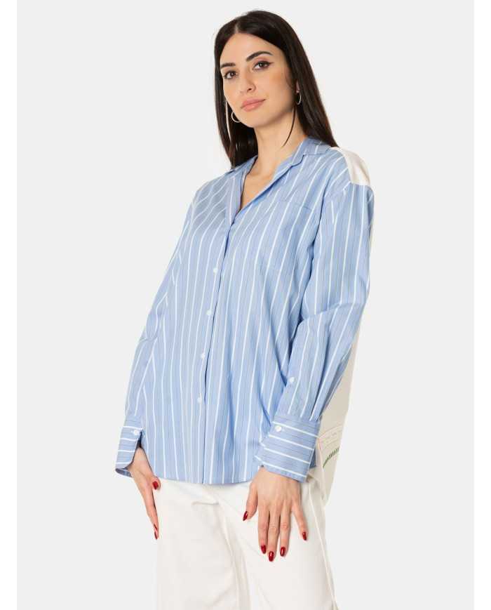 MAXMARA WEEKEND Camicia rigata con inserto