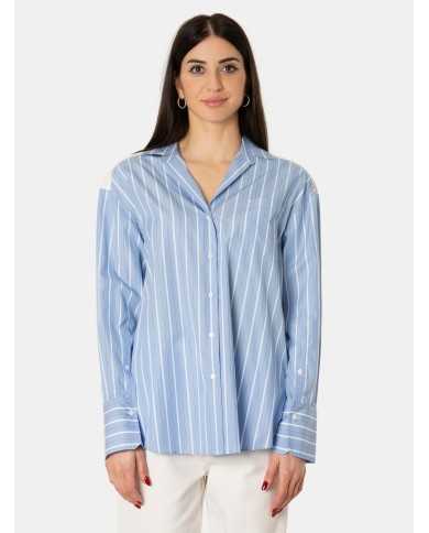 MAXMARA WEEKEND Camicia rigata con inserto