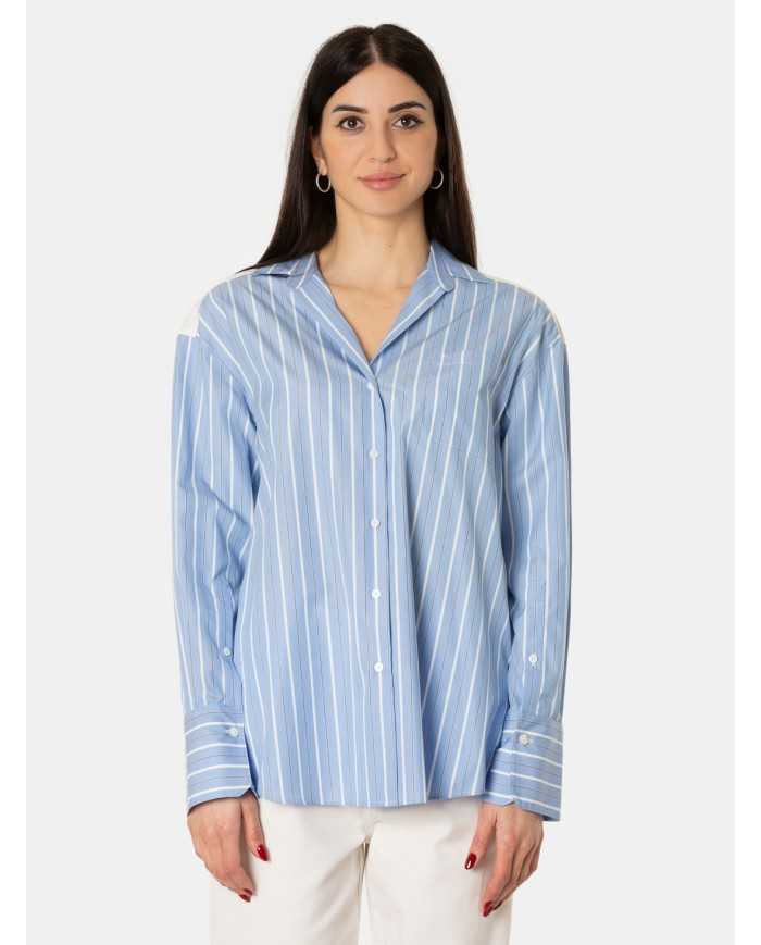 MAXMARA WEEKEND Camicia rigata con inserto