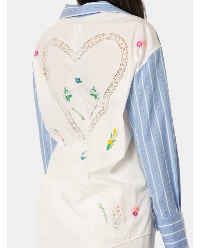 MAXMARA WEEKEND Camicia rigata con inserto