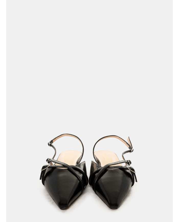 BIANCA DI' Sandalo slingback in vernice