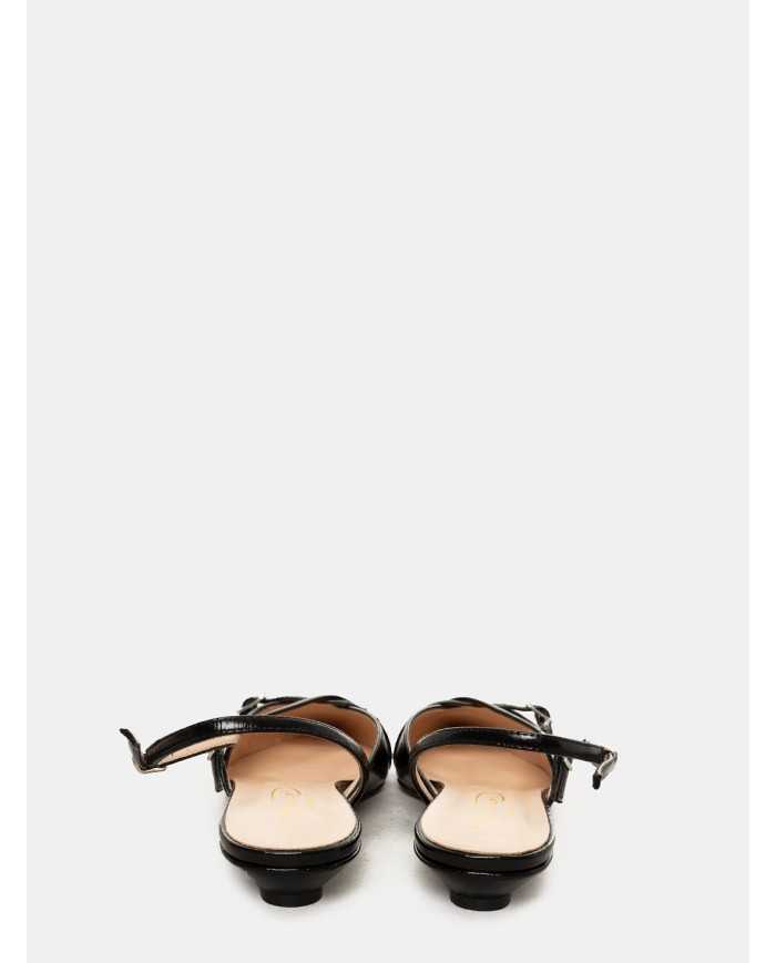 BIANCA DI' Sandalo slingback in vernice