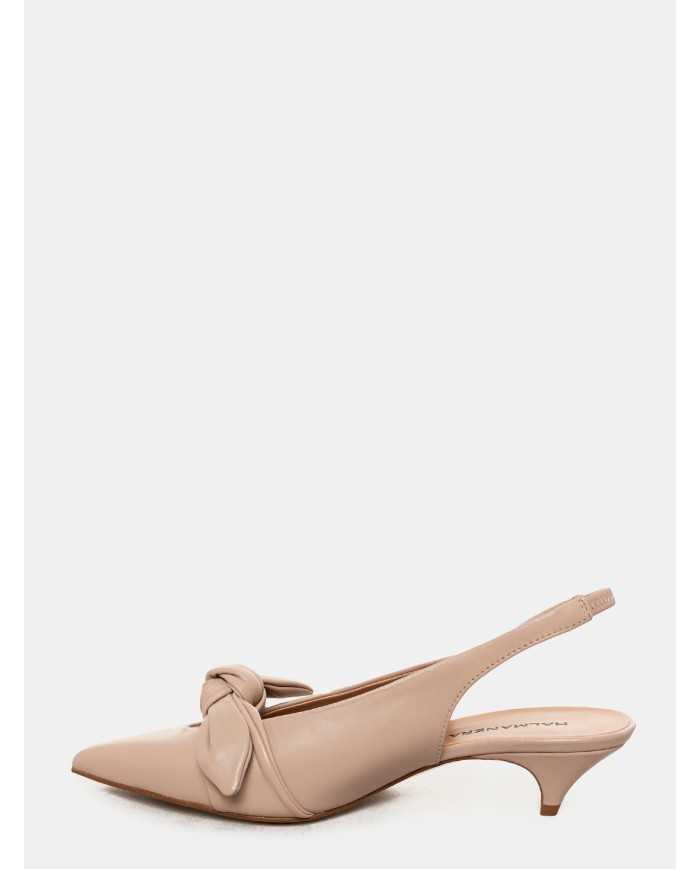 HALMANERA Sandalo slingback in pelle con nodo