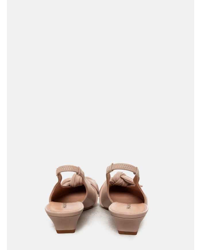 HALMANERA Sandalo slingback in pelle con nodo