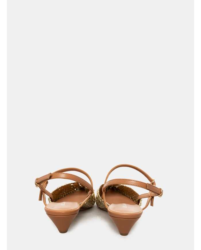 LELLA BALDI Sandalo slingback intrecciato