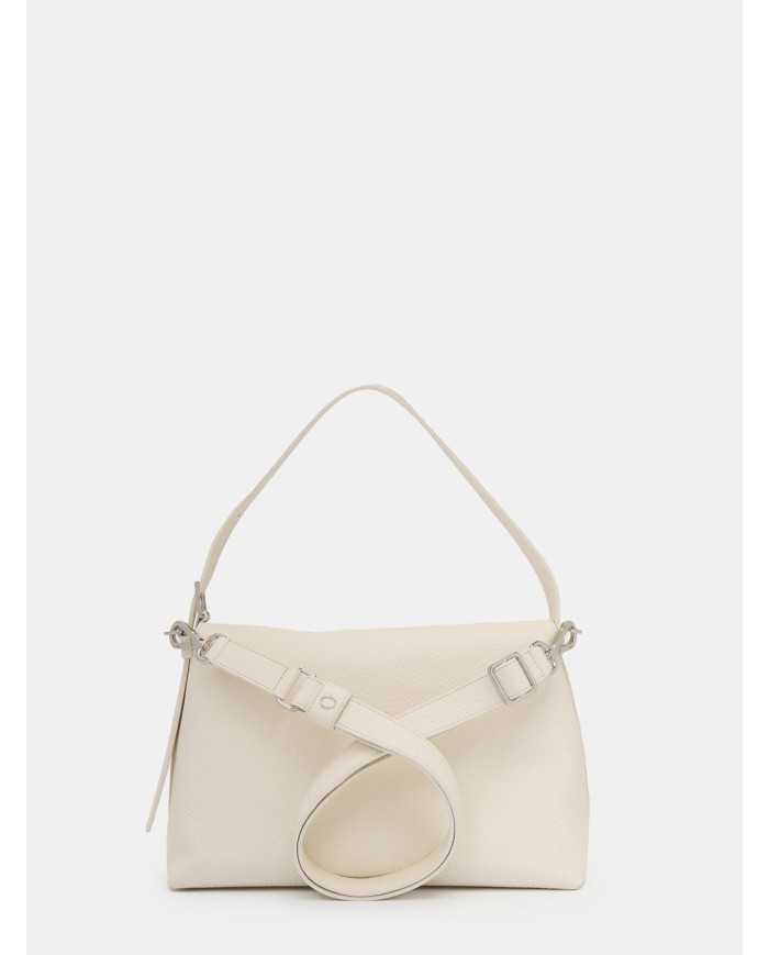 ORCIANI Borsa a spalla Nana Soft in pelle martellata con tracolla