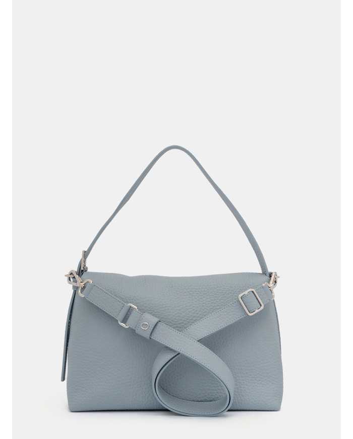 ORCIANI Borsa a spalla Nana Soft in pelle martellata con tracolla