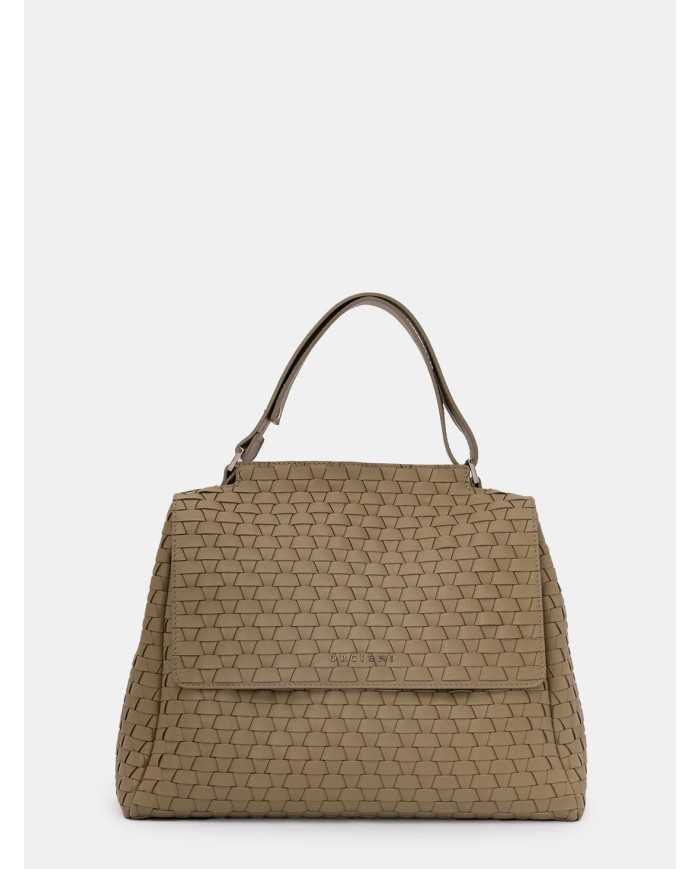 ORCIANI Borsa Sveva Nappa Woven Media a spalla in pelle intrecciata