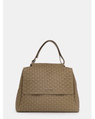 ORCIANI Borsa Sveva Nappa Woven Media a spalla in pelle intrecciata