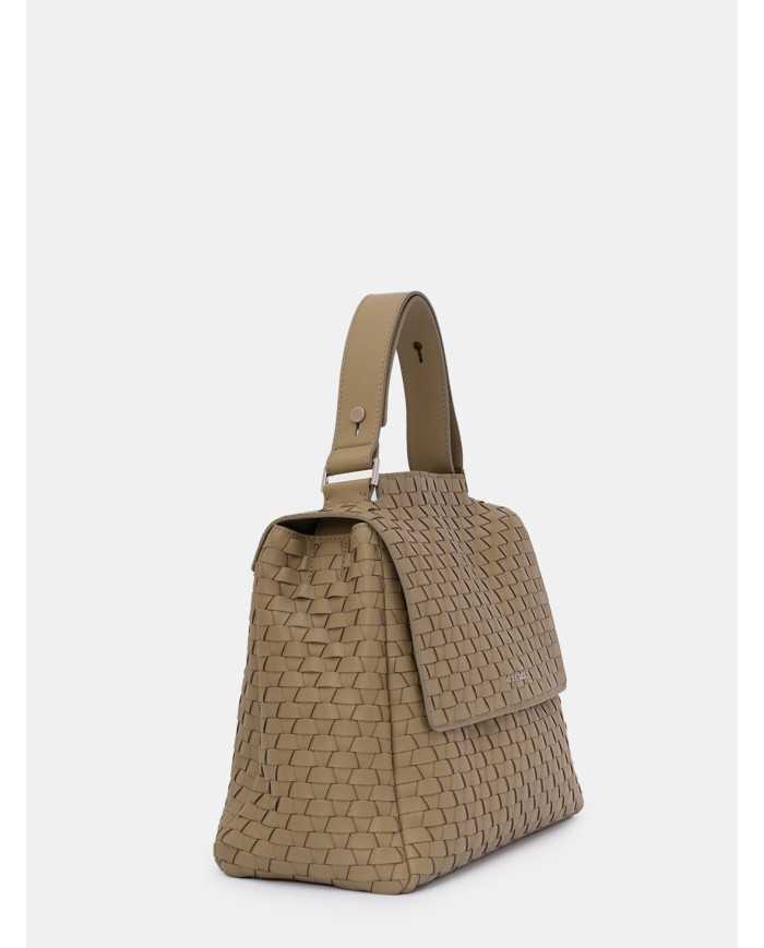 ORCIANI Borsa Sveva Nappa Woven Media a spalla in pelle intrecciata
