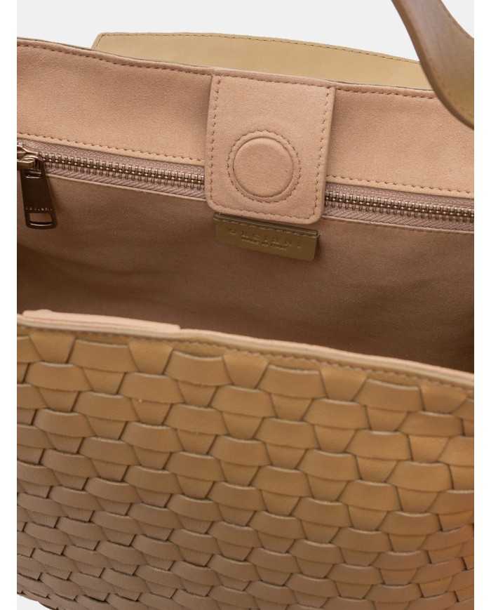 ORCIANI Borsa Sveva Nappa Woven Media a spalla in pelle intrecciata