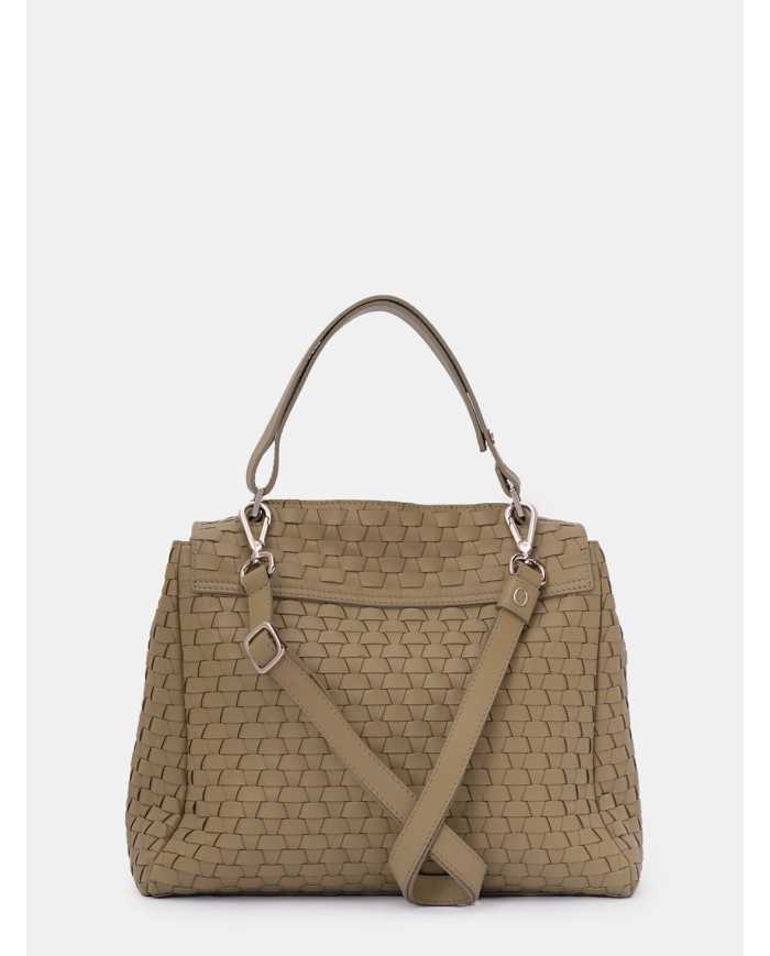 ORCIANI Borsa Sveva Nappa Woven Media a spalla in pelle intrecciata