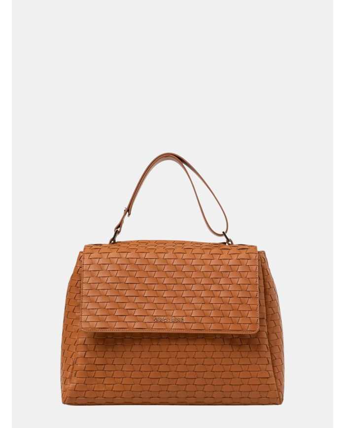 ORCIANI Borsa Sveva Nappa Woven Media a spalla in pelle intrecciata