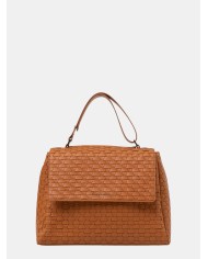 ORCIANI Borsa Sveva Nappa Woven Media a spalla in pelle intrecciata