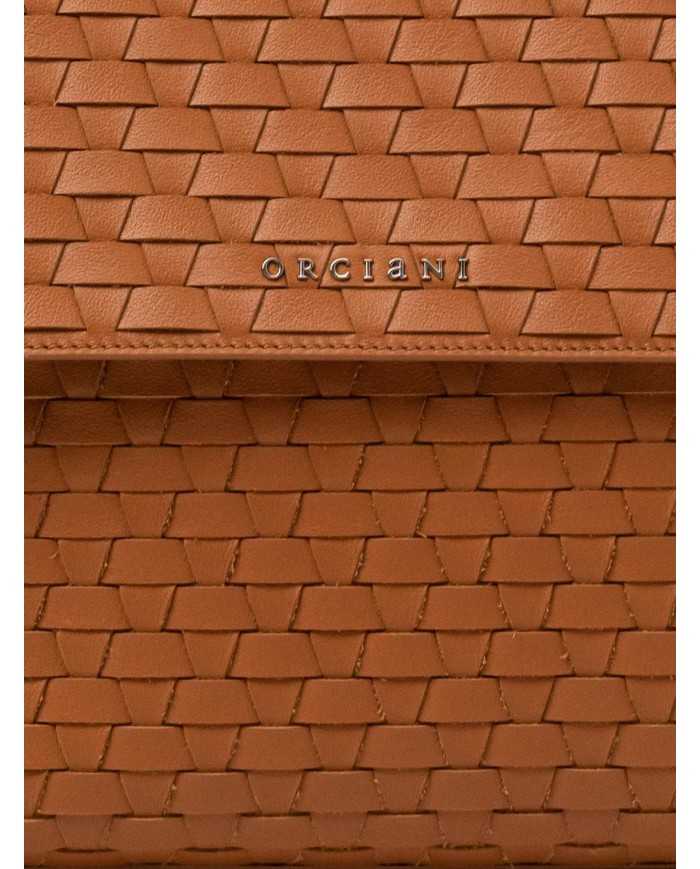 ORCIANI Borsa Sveva Nappa Woven Media a spalla in pelle intrecciata