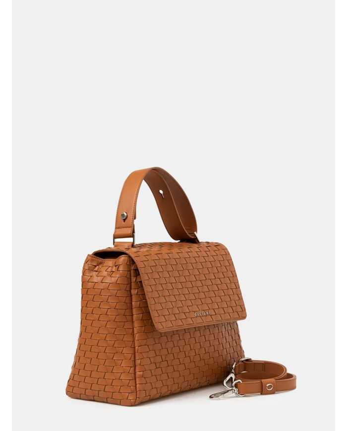 ORCIANI Borsa Sveva Nappa Woven Media a spalla in pelle intrecciata
