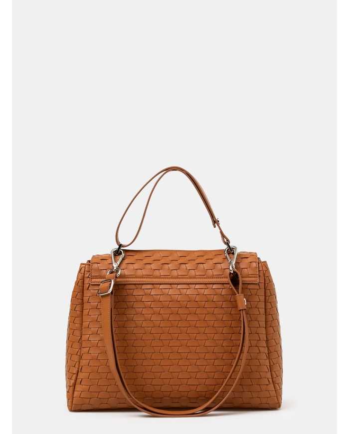 ORCIANI Borsa Sveva Nappa Woven Media a spalla in pelle intrecciata