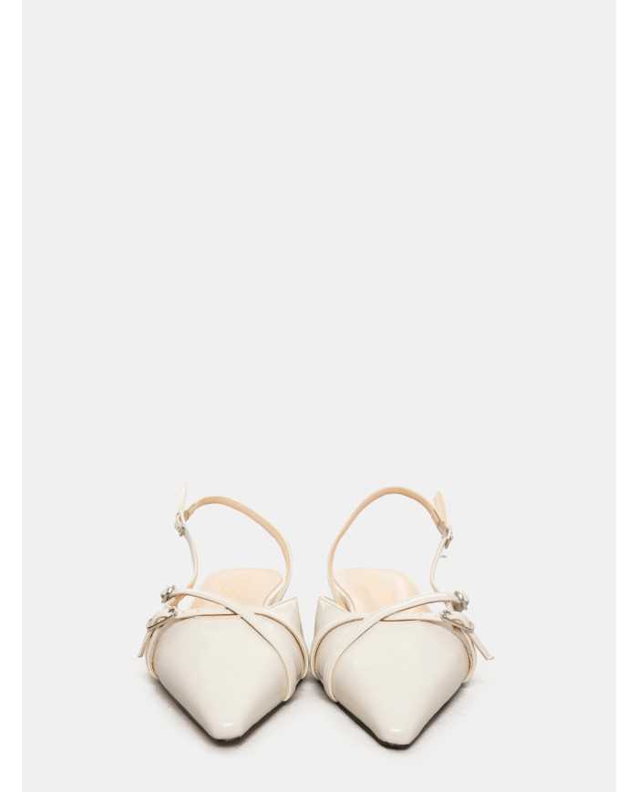 BIANCA DI' Sandalo slingback in vernice