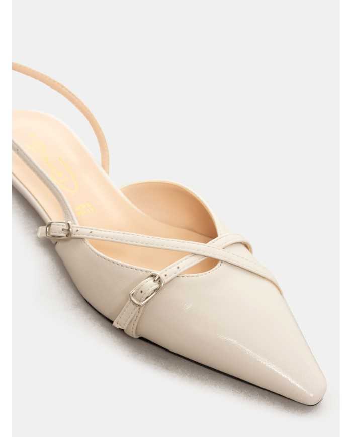 BIANCA DI' Sandalo slingback in vernice