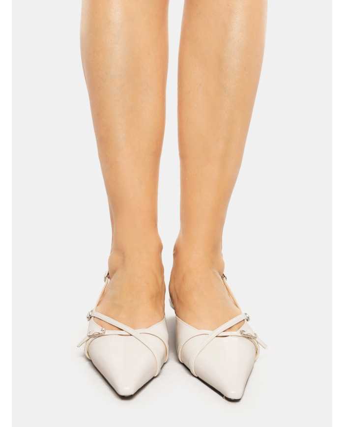 BIANCA DI' Sandalo slingback in vernice