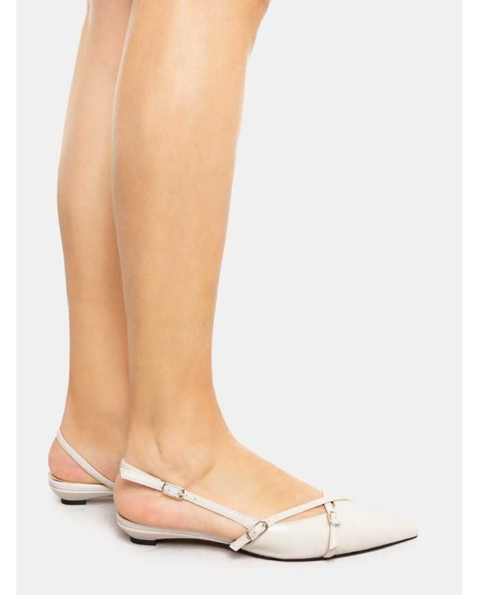 BIANCA DI' Sandalo slingback in vernice