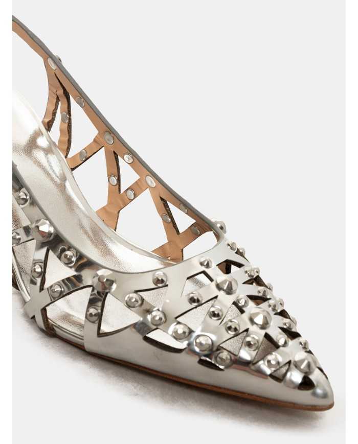 ASH Sandalo slingback in specchio