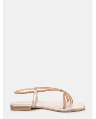 MOSAIC Sandalo flat con strass e anello