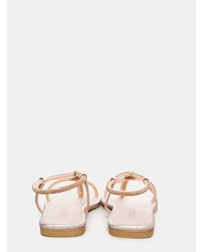 MOSAIC Sandalo flat con strass e anello