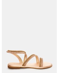 MOSAIC Sandalo flat con strass double color