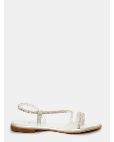 MOSAIC Sandalo flat con strass